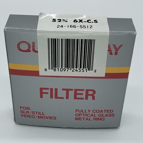 Quantaray Filter Close Up Lens 52mm (24-166-5512) 6X Cross, NOS, HTF - Picture 3 of 6
